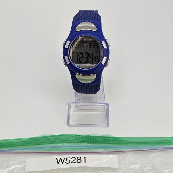 Bowflex Unisex Adult Digital Watch 42MM Blue Plastic Bands New Battery - Picture 13 of 13